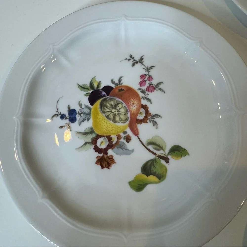 VOHENSTRAUSS-Johann Seltmann-Bavarian Germany Botanical Fruit salad plates